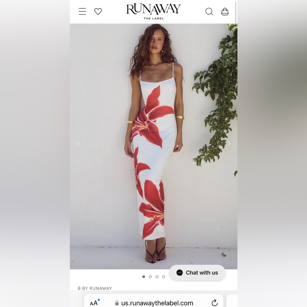 Runaway the Label - Deia Midi Dress in Crimson Lily